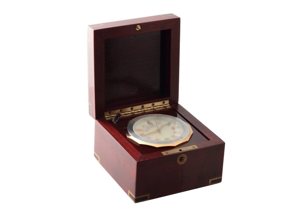 Vintage Corum Admirals Cup Nautical Desk Table Clock