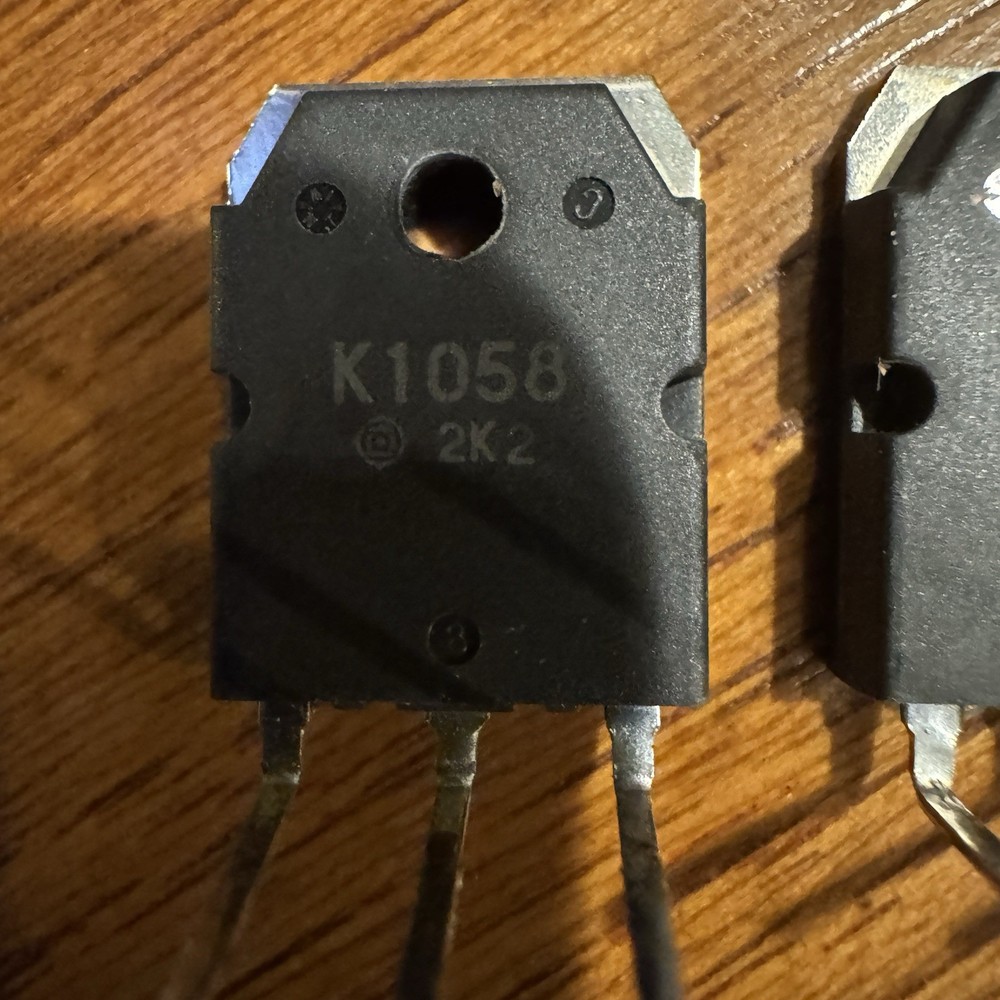 HITACHI 2SJ162 & 2SK1058 ORIGINAL PULLED AUDIO OUTPUT TRANSISTORS (PAIR)