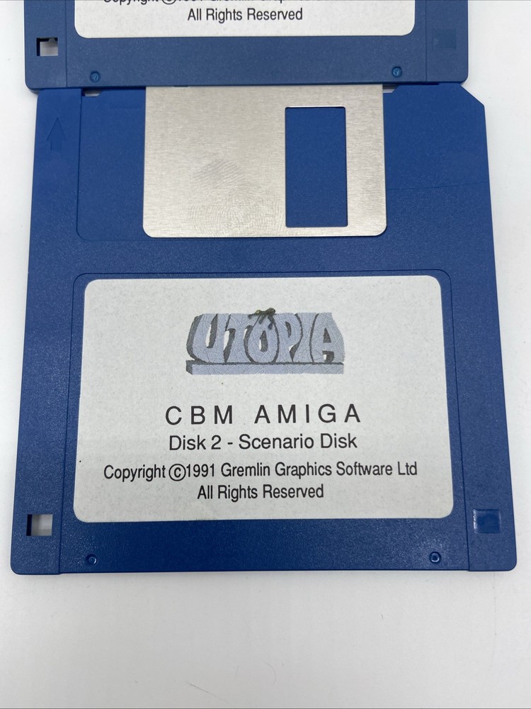 199 UTOPIA CBM AMIGA Disk 1 & 2 VTG Floppy Disks Untested