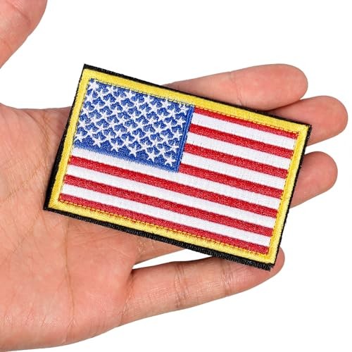 American Flag Patch - Tactical USA Flag Patches, US Flag Patch Hook & Loop Red