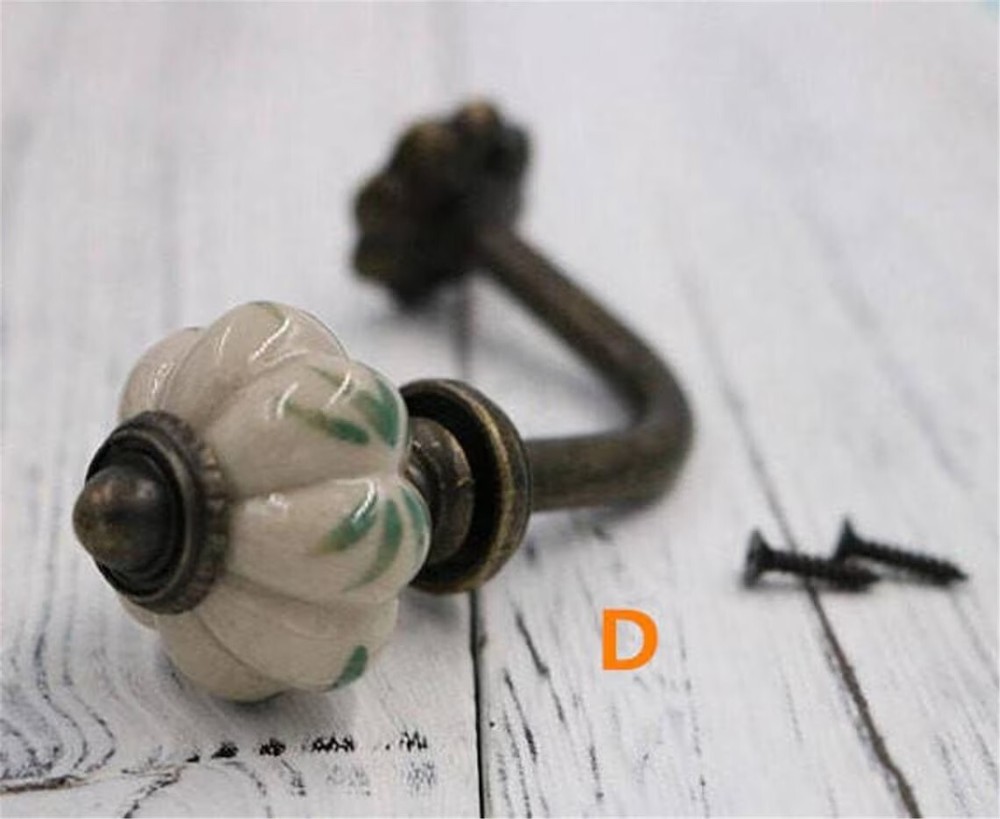 Curtain Tie Backs Hook Decorative Ceramic Pumpkin Wall Hook Coat Hook Hangers