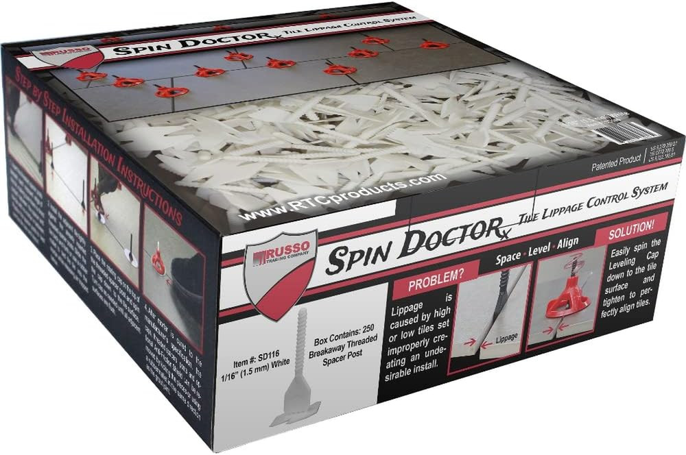 Spin Dr 1/16" White Base 250 Pc