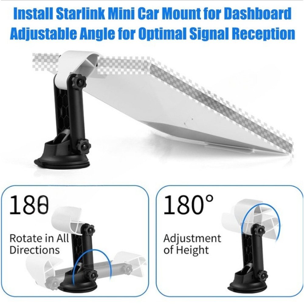 Suction Cup Car Mount for Starlink Mini Dashboard Windshield Adjustable Holder