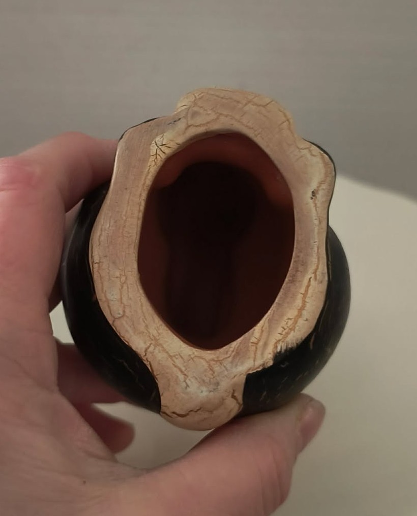 4" Black and White Lop Ear Bunny Sitting Rabbit Figure EUC