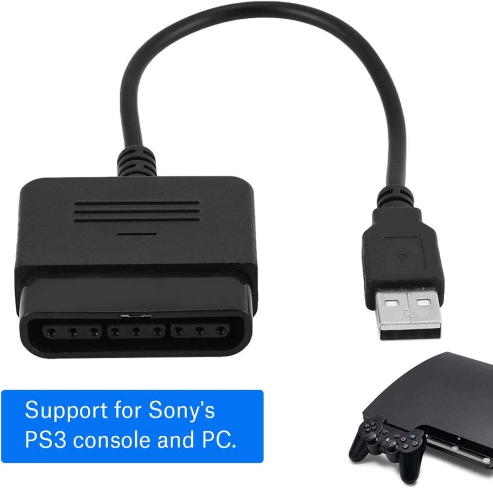 PS2 to PS3 & USB controller converter adapter cable Use PS2 gamepad on PS3 or PC