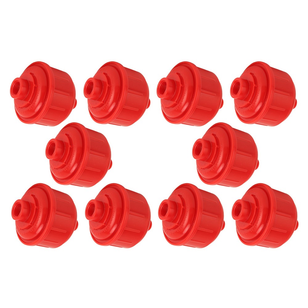 10PCS Disposable Spray Filter Red Wear Resistant 1/4in Thread Plastic