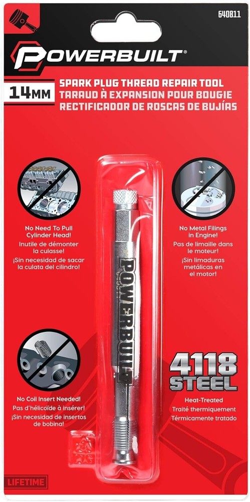 Precision 14mm Back-Tap Tool for Effortless Spark Plug Thread Restoration
