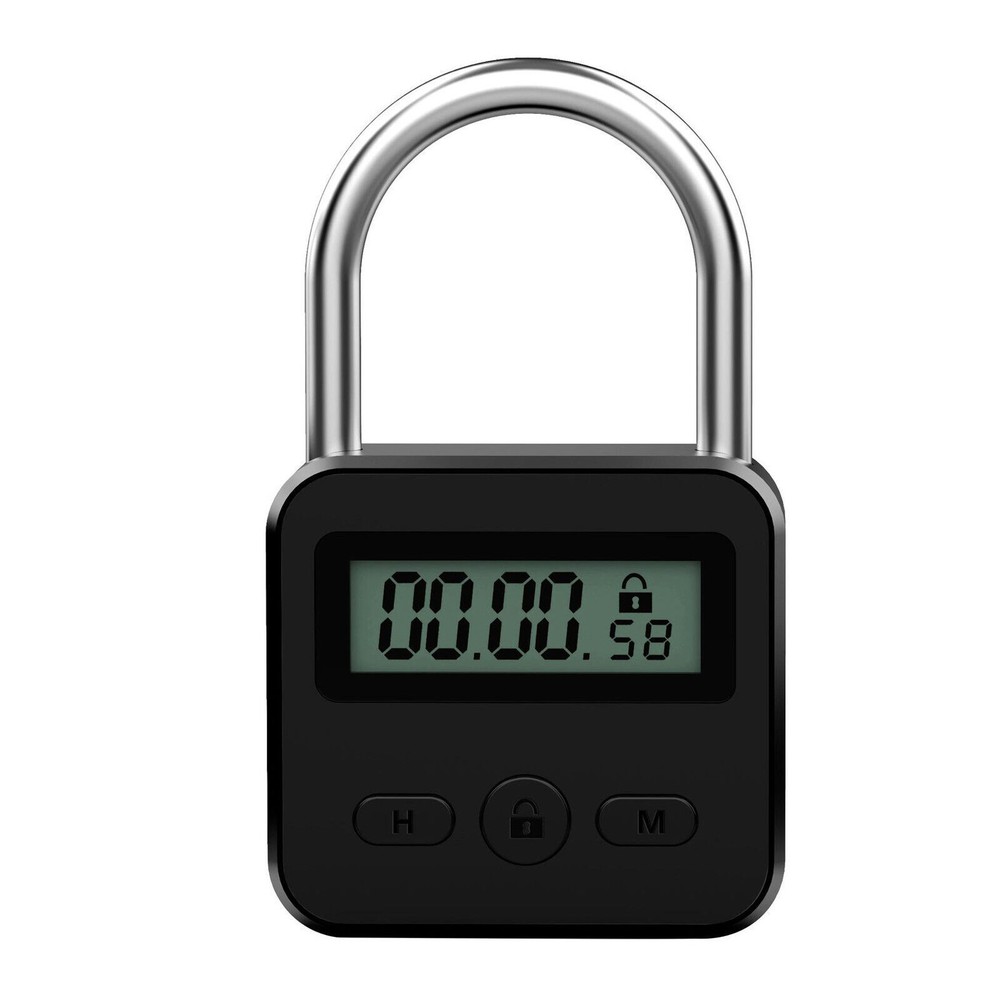 USB Rechargeable Smart Time Lock LCD Display Time Lock Temporary Timer Padlock*