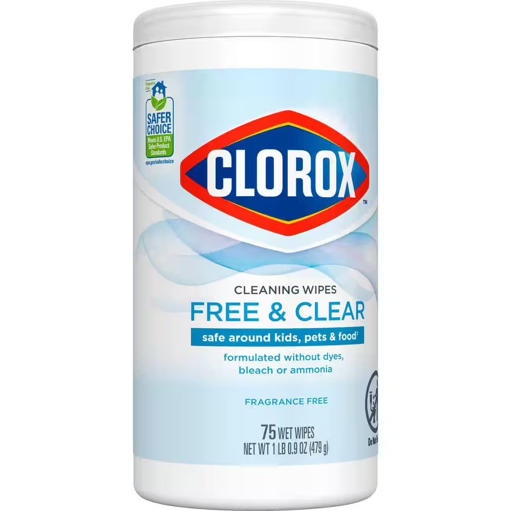 75-Count Free & Clear Compostable All-Purpose Cleaning Wipes (3 Pack)