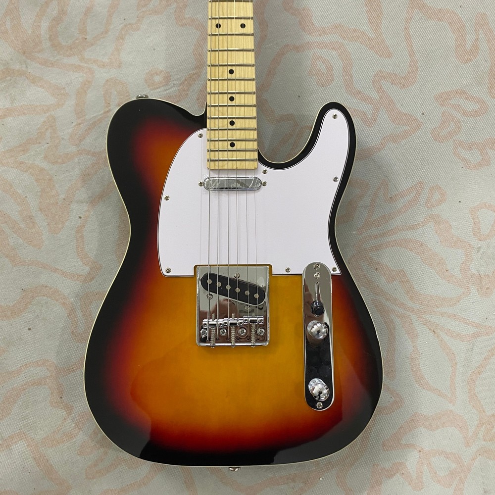 Retro Sunset Gradient TL Electric Guitar Gloss Solid Body Premium Build