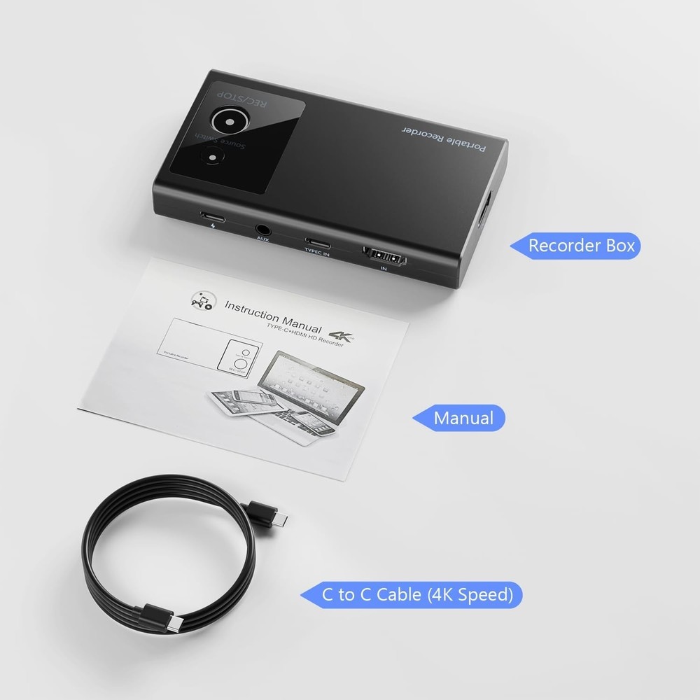 4K 60FPS Portable Video Recoder-Capture Card for Streaming