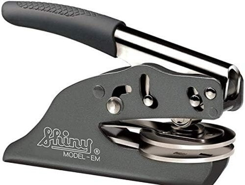 Custom Name Embosser - Library Embosser with Initials - Hand-Held Embosser