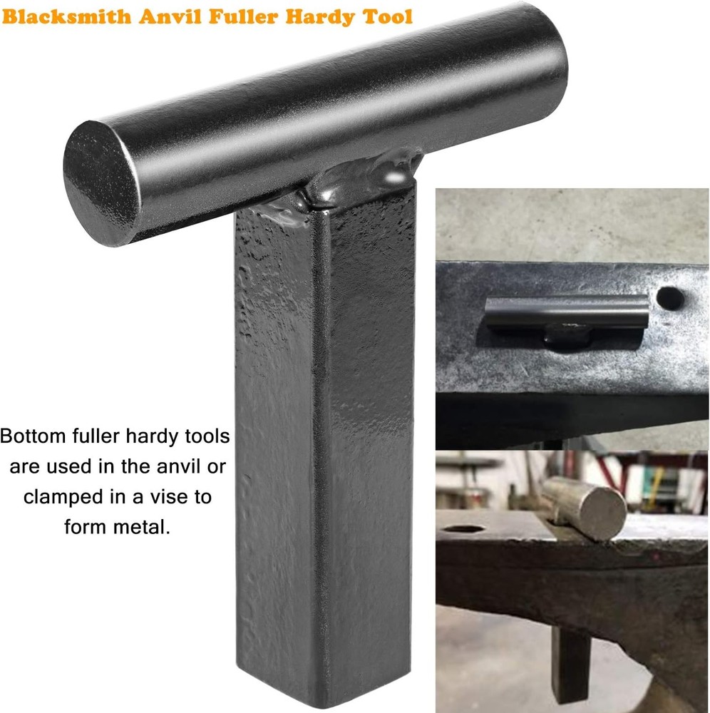 Blacksmith Anvil Hardy Tool Set 1Inch Creasing Tool Stake,Bottom Fuller (4PCS)