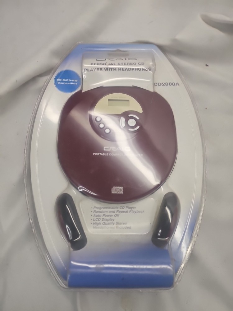 Craig Portable Compact Disc Player with Headset CD2808A New
