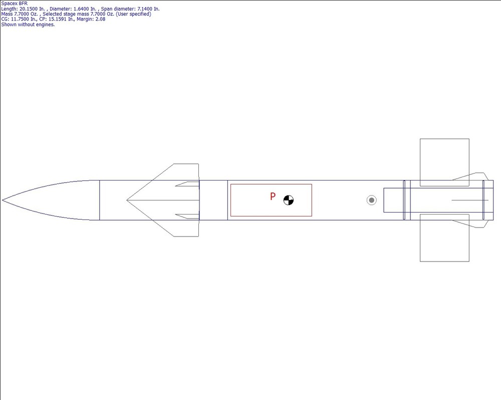 SpaceX Starship (BFR) Flying Model Rocket Barebones Kit