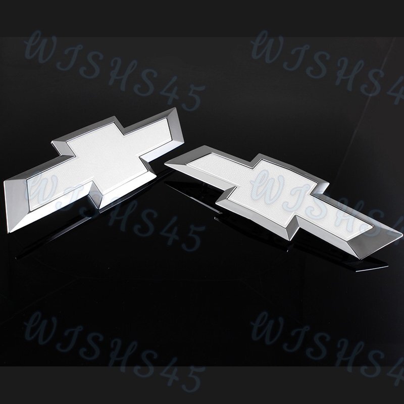 Front & Tailgate Bowtie Emblems For 2016-2018 Chevy Chevrolet Silverado 1500 Set