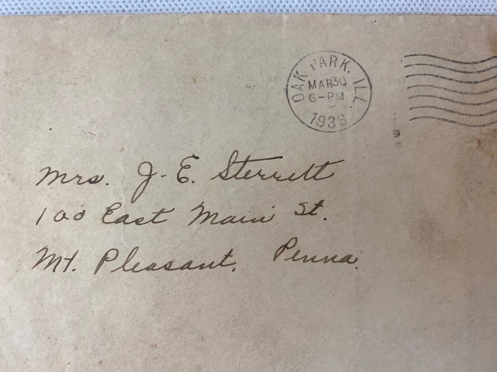 Sterrett Cabin ID Tag Notice Classification 1943 Mount Pleasant PA US Army P6C