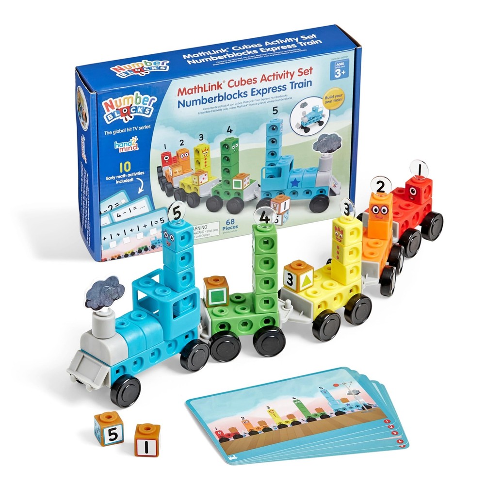 hand2mind Numberblocks Express Train MathLink Cubes Activity Set, Preschool L...