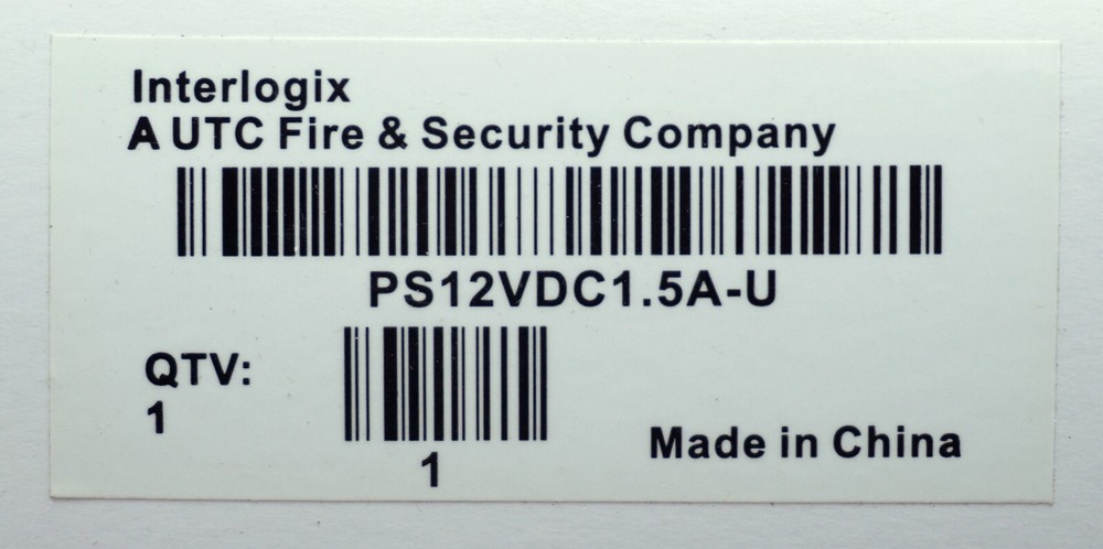 GE Security Interlogix Power Supply PS12VDC1.5A-U NEW - NIB