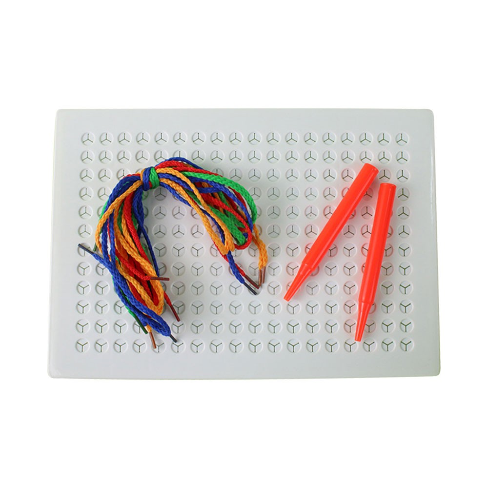 Sensory Thread Board Colorful Threading Toy Calm Down Threading Board TL