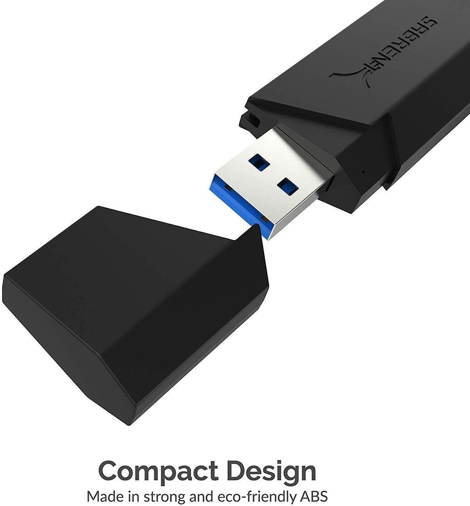 SuperSpeed 2 Slot USB 3.0 Flash Memory Card Reader for Windows, Mac, Linux, a...