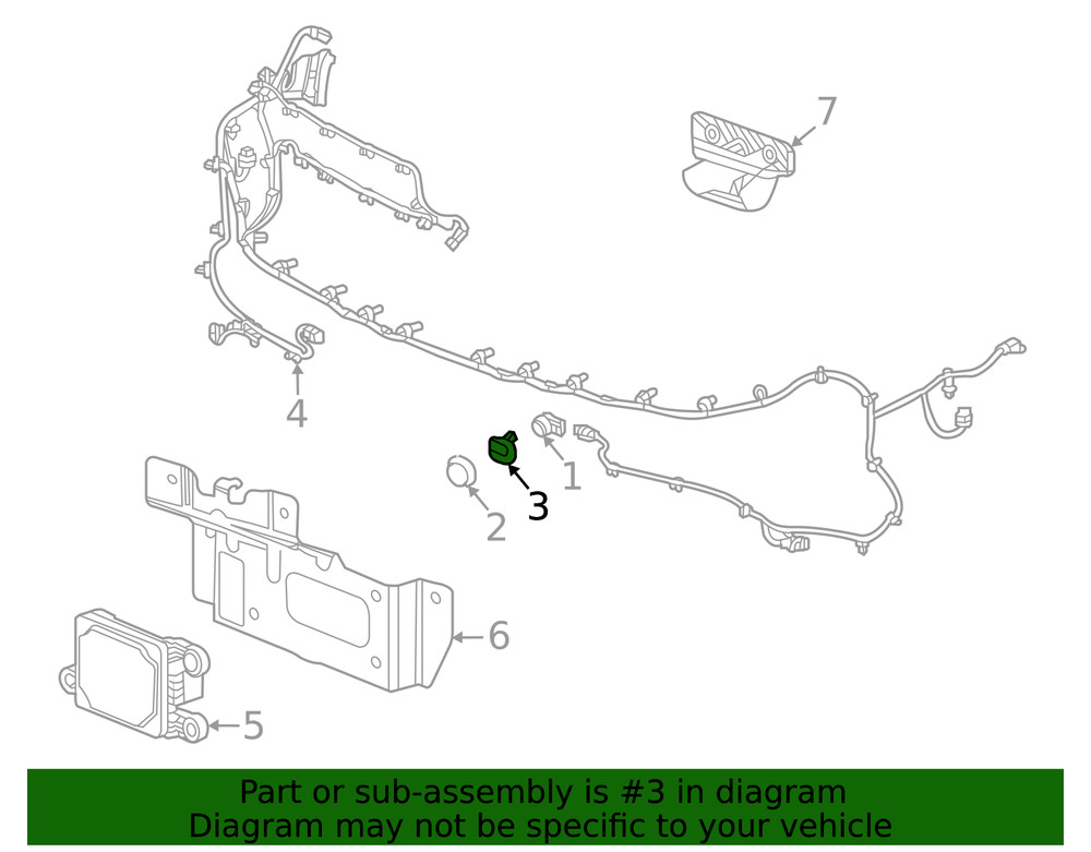 Genuine GM Park Sensor Bracket 87814099