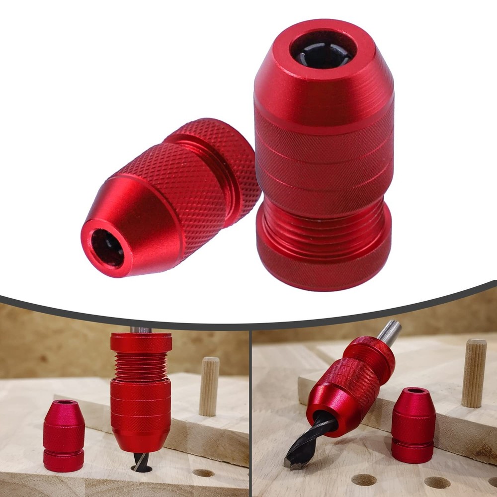 2-Piece Adjustable Aluminum Drill Stop Set - Versatile for Multiple Materials