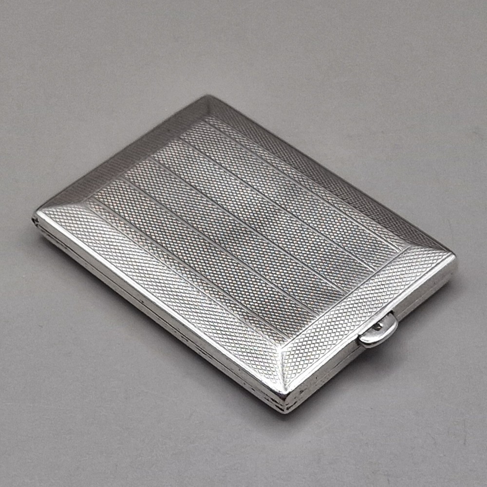 Sterling Silver Engine Turned Matchbook Case by William Neale 1925