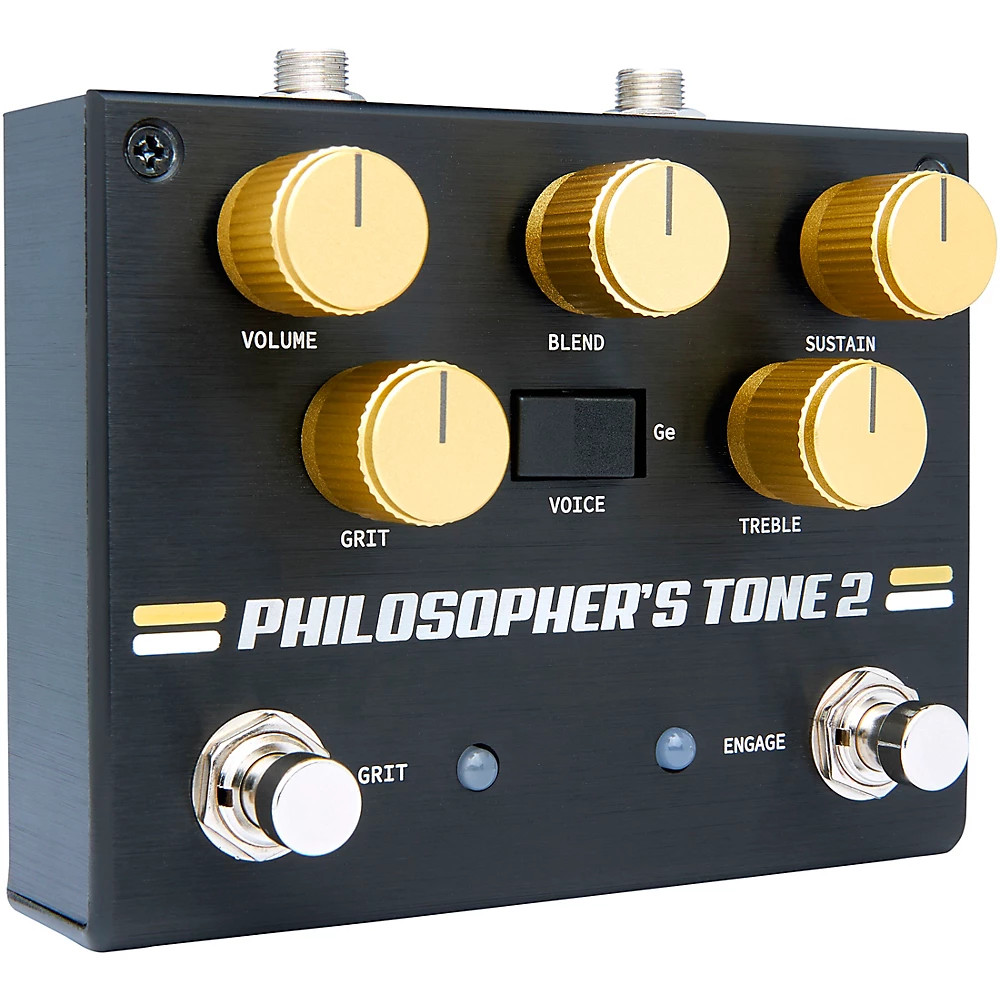 Pigtronix Philosopher Tone 2 Optical Compressor With Grit Effects Pedal Black