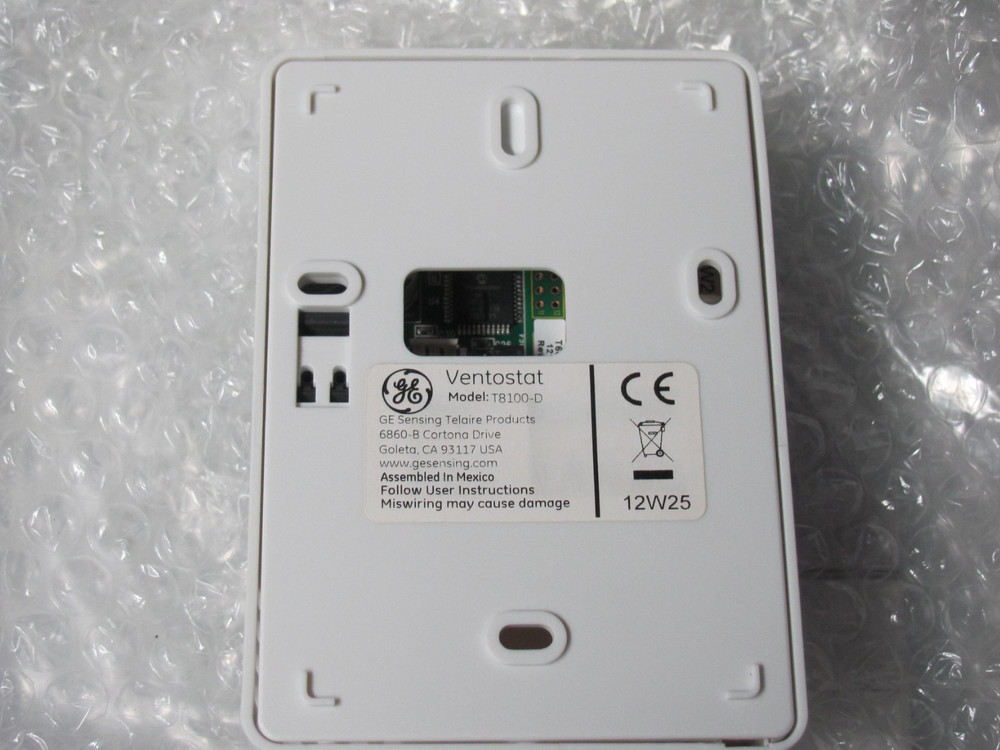 GE Sensing T8100-D Ventostat CO2 Ventilation Controller TMP, LCD, WHT