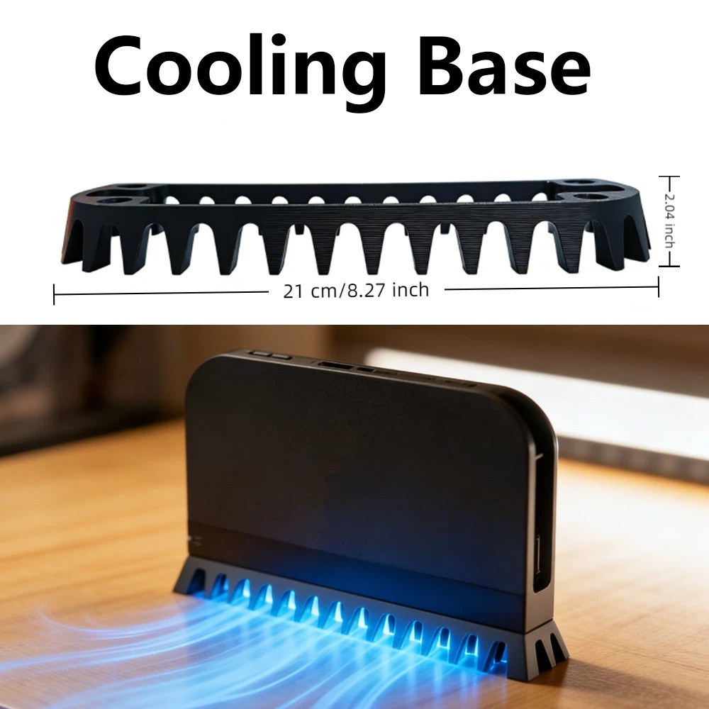 3D Print Cooling Base Desktop Bracket Game Console Stand for Switch 2 TV Mode