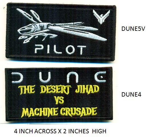 DUNE PILOT UNIFORM PATCH SET - VEL=KRO BACKING - DUNE5V + DUNE4