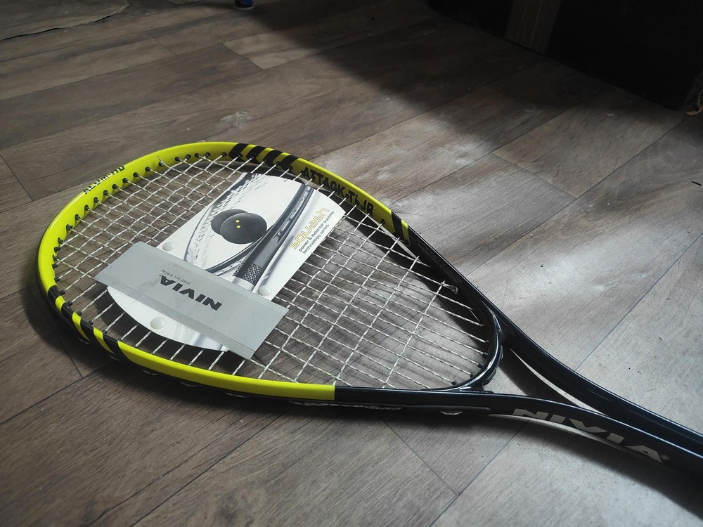 Nivia attack Ti Squash Racquet, Junior-Lime/Black