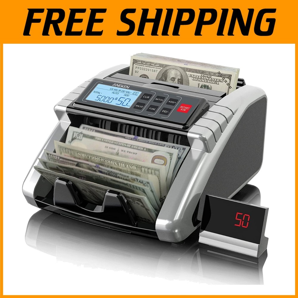 Dollar & Euro Bill Counter with Add/Batch Modes