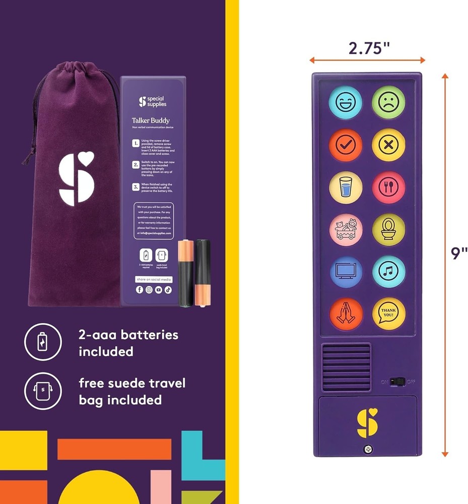 Talker Buddy Communication Device: Speech Therapy Tool for Home & School Use