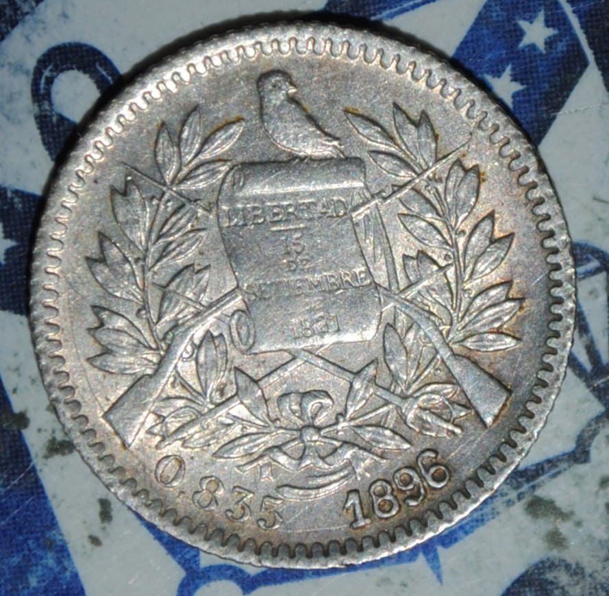 Guatemala Silver 1896 1/2 Real {{{3C36