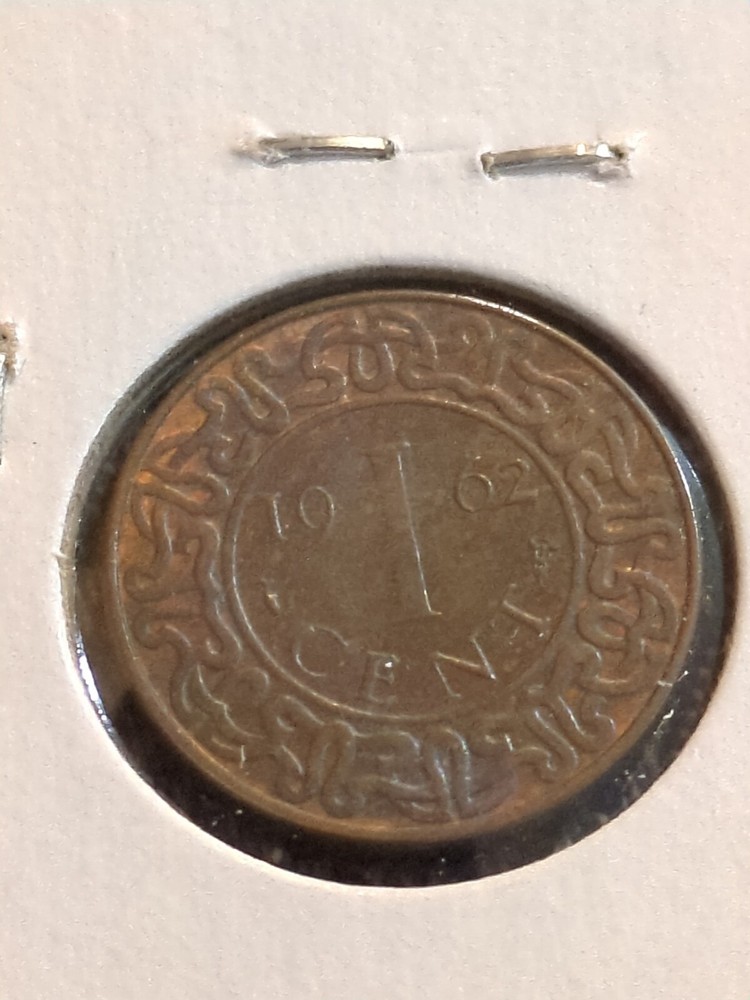 1962 SURINAME CENT Uncirculated Red Brown