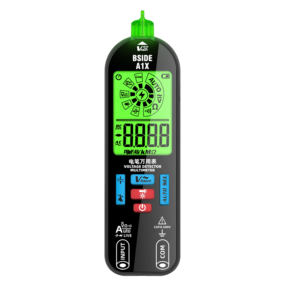 A1X Digital LCD Multimeter DC/AC Voltage Tester Resistance Meter with Flashlight