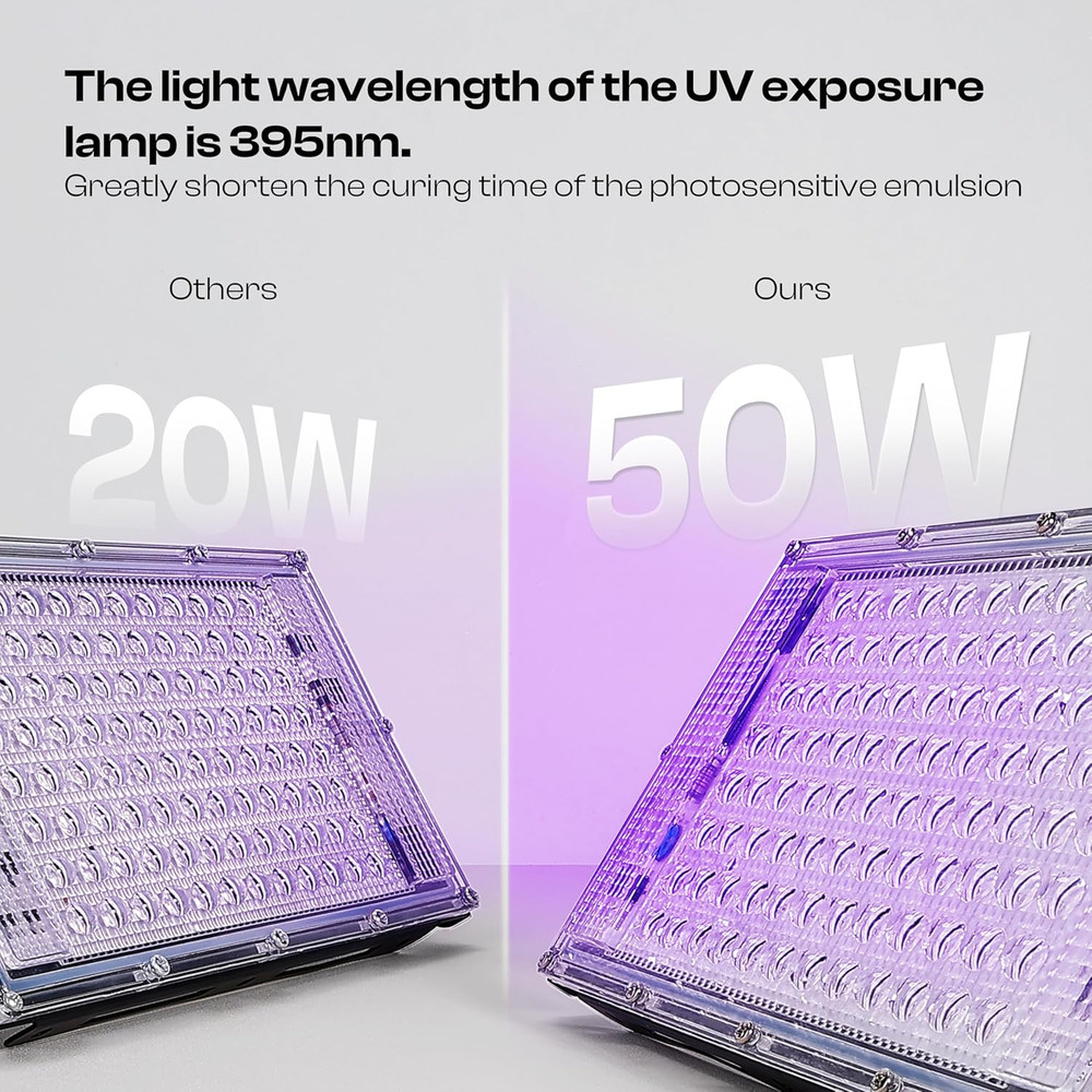 50W LED Exposure Unit for Screen Printing with Adjustable Stand