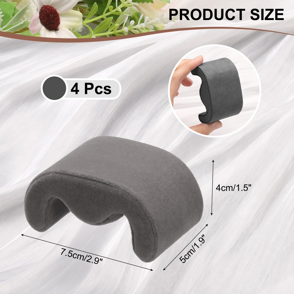 4pcs Watch Case Pillows, M Shaped Watch Display Pillow Gray