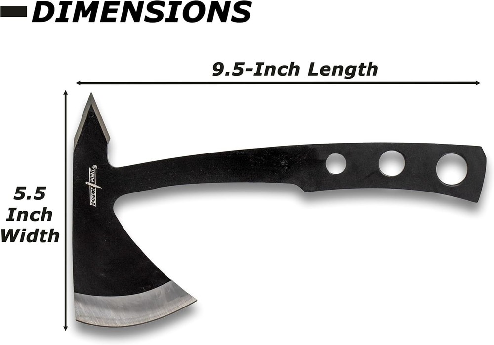 Compact and Balanced Throwing Axe for Camping and Target Practice - 9.5 in