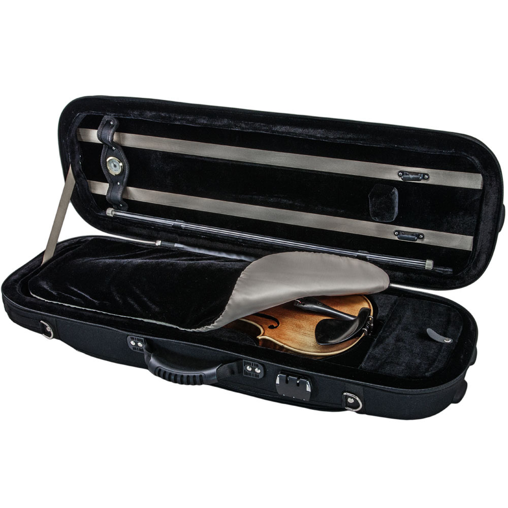 Euro-design Violin Oblong Rectangular Case 4/4 Size Combination Lock