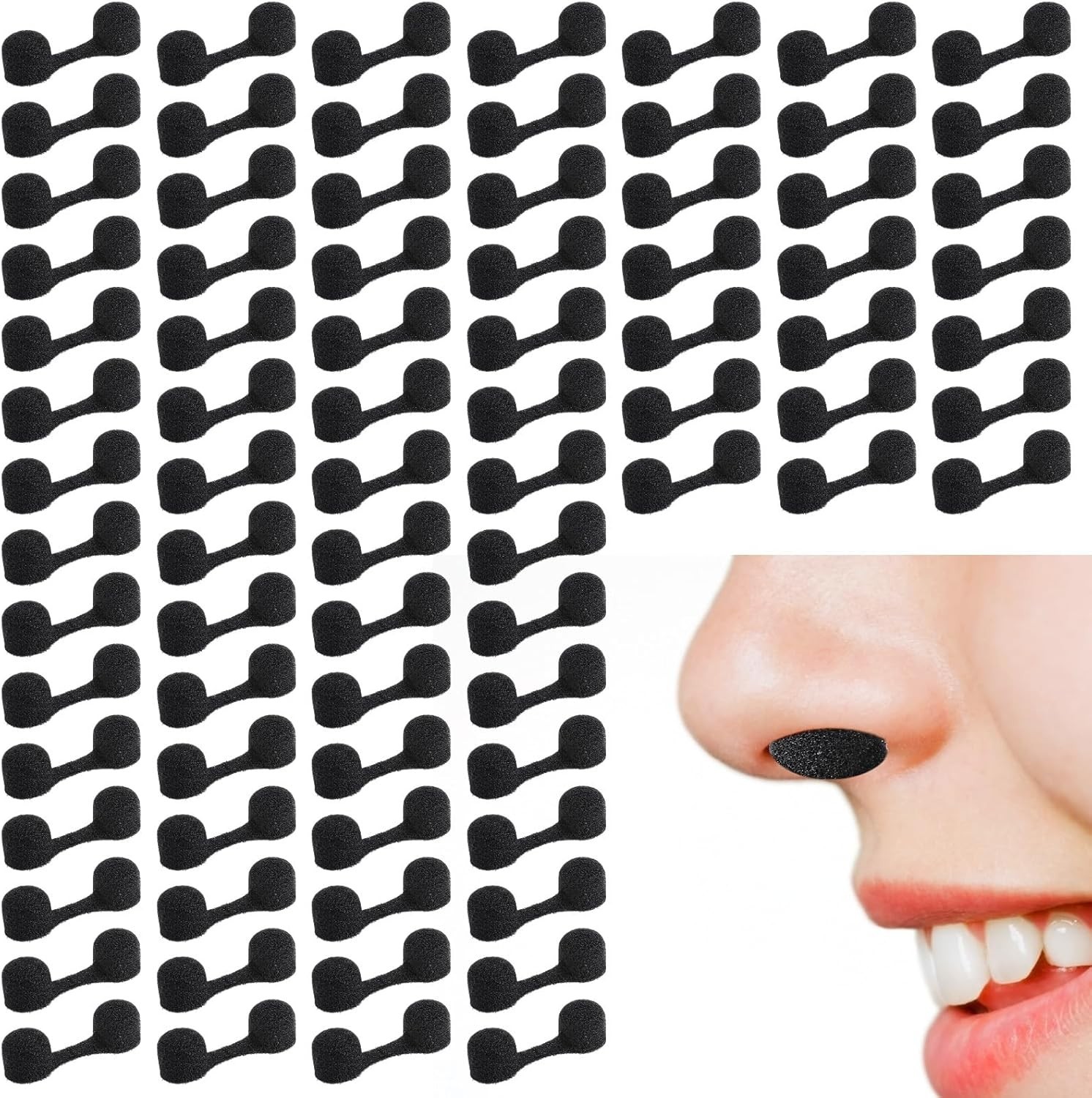 100 Pieces Nose Plug Filter Disposable Nose Dust Filters Bulk Sponge Nostril
