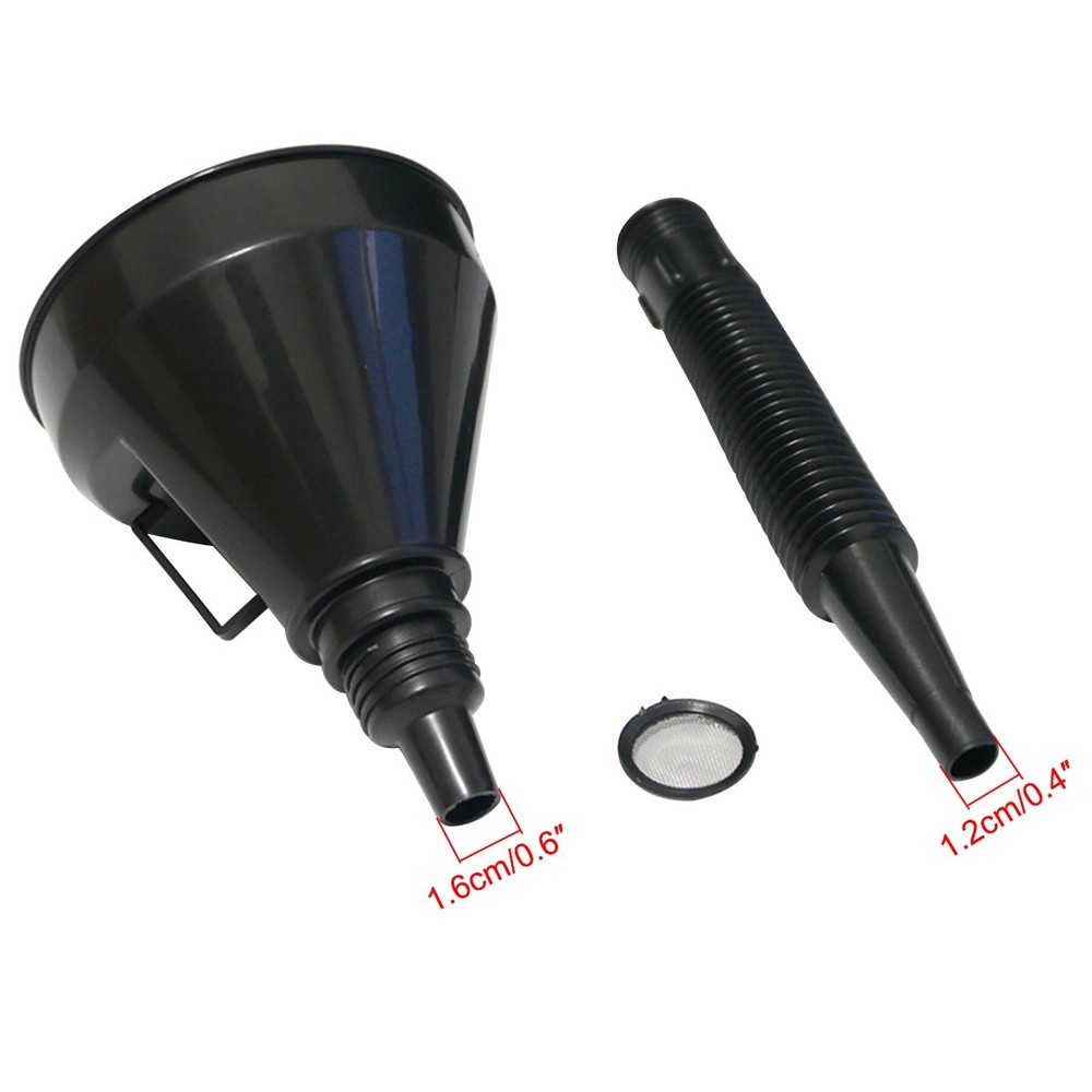 Flexible Spout Fuel Funnel With Mesh Filter For Auto Fluids