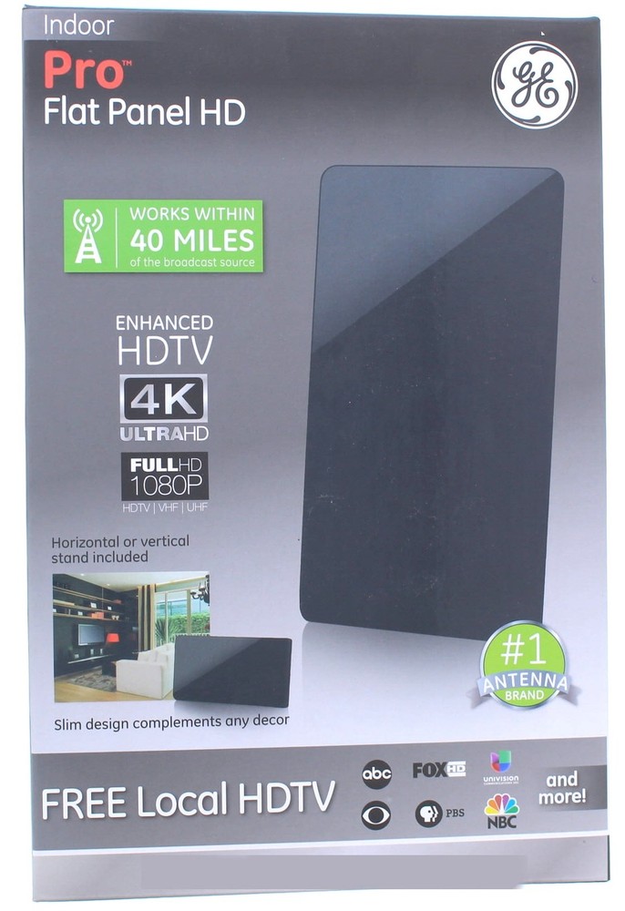 GE Indoor Pro Flat Panel HD Antenna