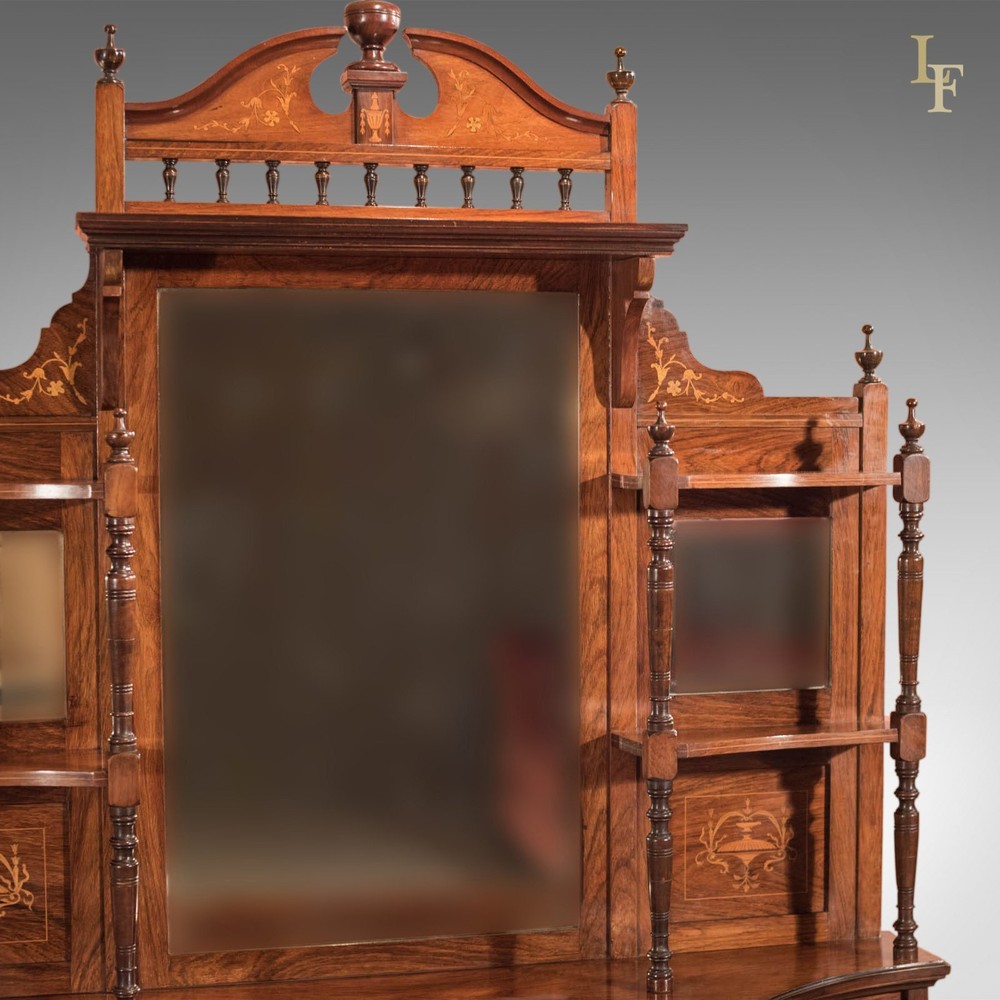 Antique Sideboard, Edwardian Mirror Back c1910