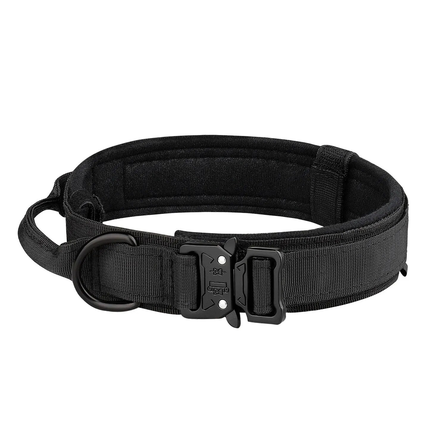 2''Wide Tactical Heavy Duty Nylon Large Dog Collar K9 Military With Metal Buckle