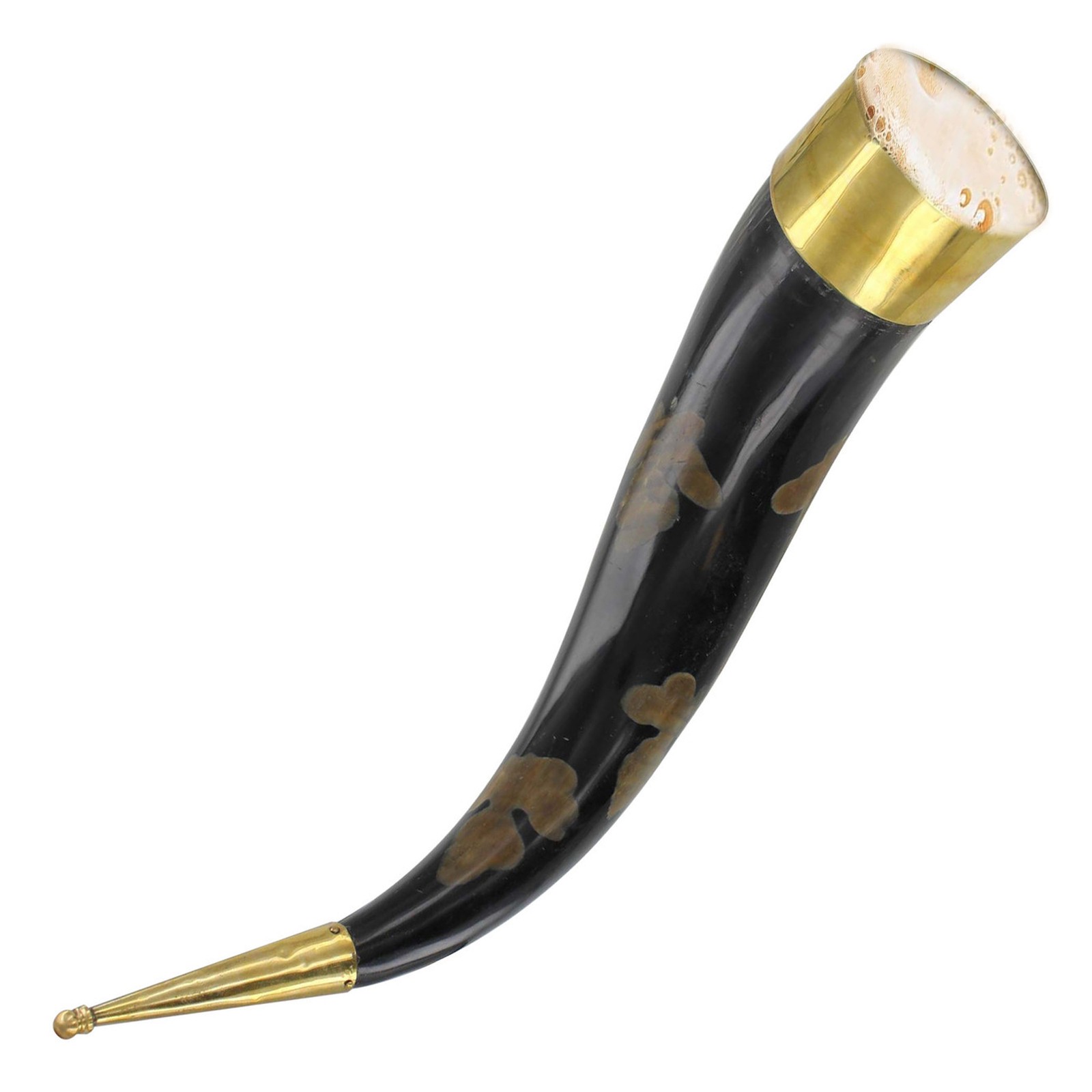 Horn of the Damned" Viking Drinking Horn - 15-20oz Handmade Natural Mug