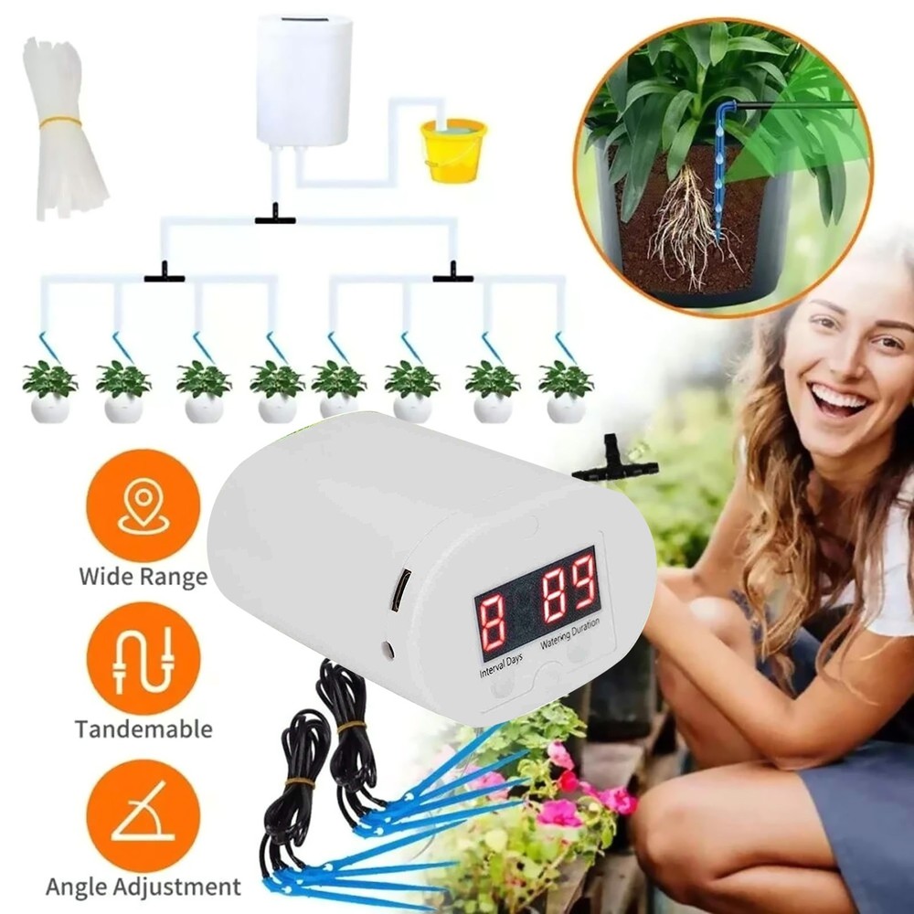Auto Watering Device for Pots with Interval Timer 1-9 Days and Duration Setting