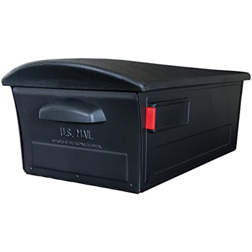 Gibraltar Mailboxes Mailsafe Large Capacity Rust-Proof Plastic Black, Post-Mount